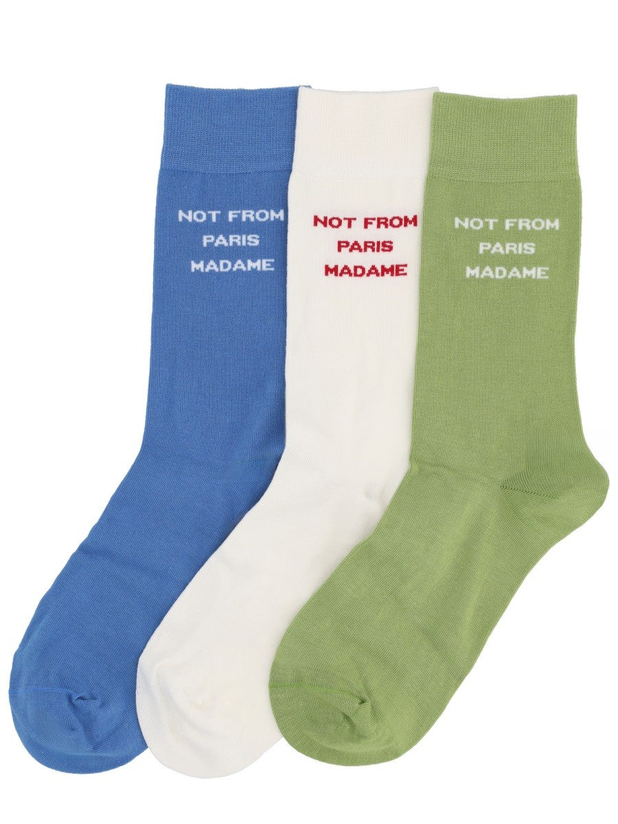 Drôle de Monsieur Men's Confezione DA Tre Calzini Multicolor