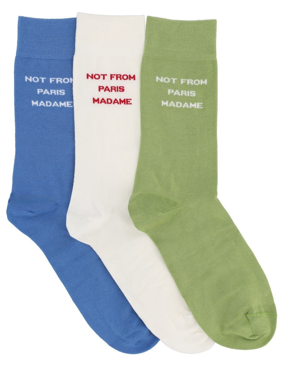 Drôle de Monsieur Men's Confezione DA Tre Calzini Multicolor