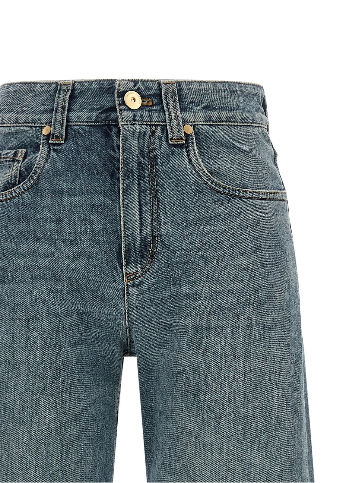 Brunello Cucinelli Contemporary Loose Blue Jeans Blue