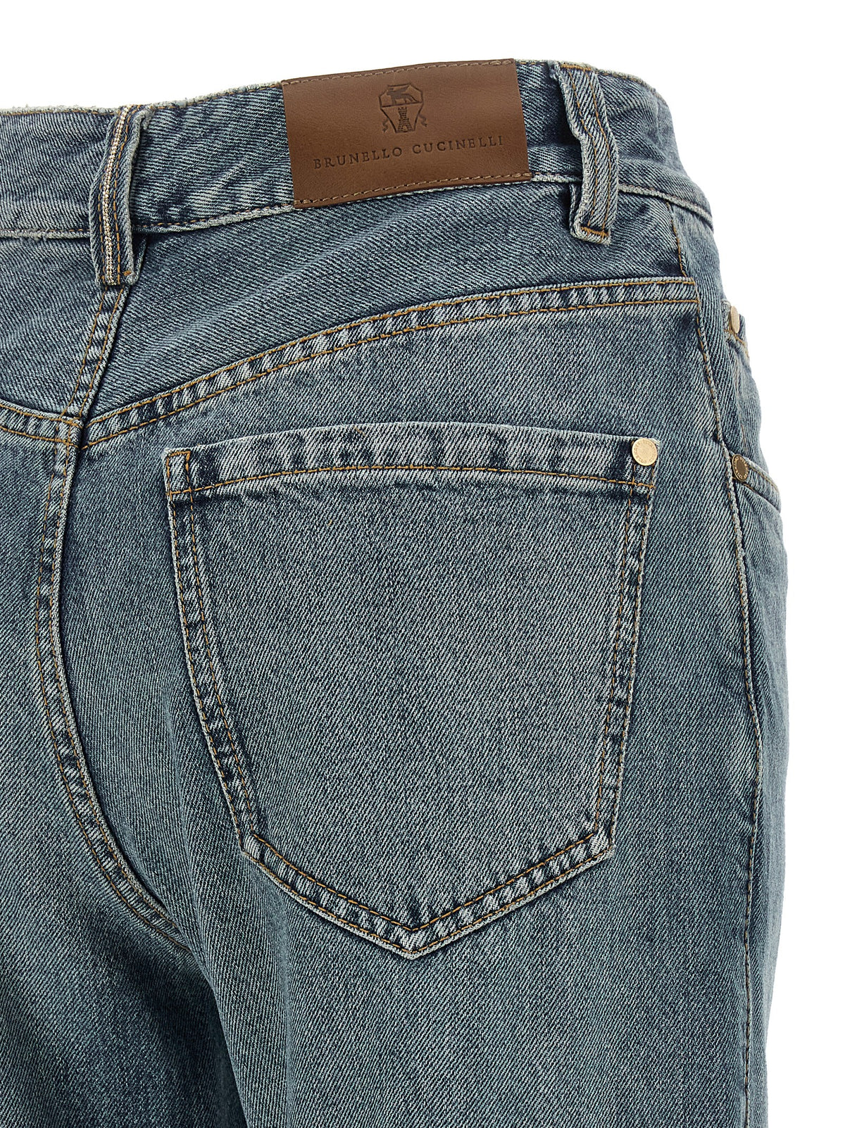 Brunello Cucinelli Contemporary Loose Blue Jeans Blue