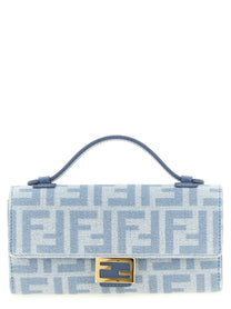 Fendi Continental Baguette Wallet on Chain Blue
