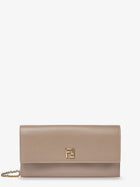 Fendi Women's Continental Leather Crossbody Bag Gold