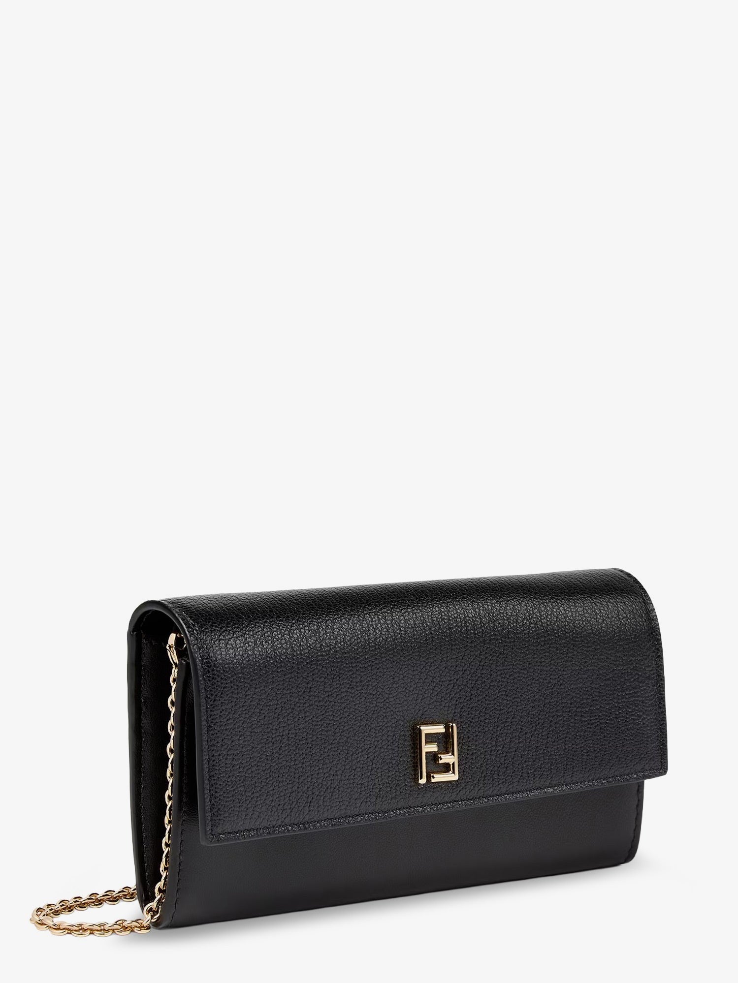 Fendi Women's Continental Leather Crossbody Bag Black