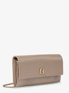 Fendi Women's Continental Leather Crossbody Bag Gold, view 3