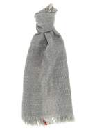Brunello Cucinelli Contrast Border Scarf Grey
