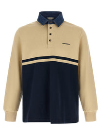 JW Anderson Contrast Collar Polo Shirt Gold