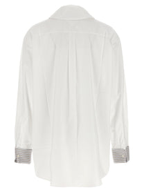 PRADA Contrast Cuffs Shirt White