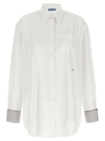 PRADA Contrast Cuffs Shirt White