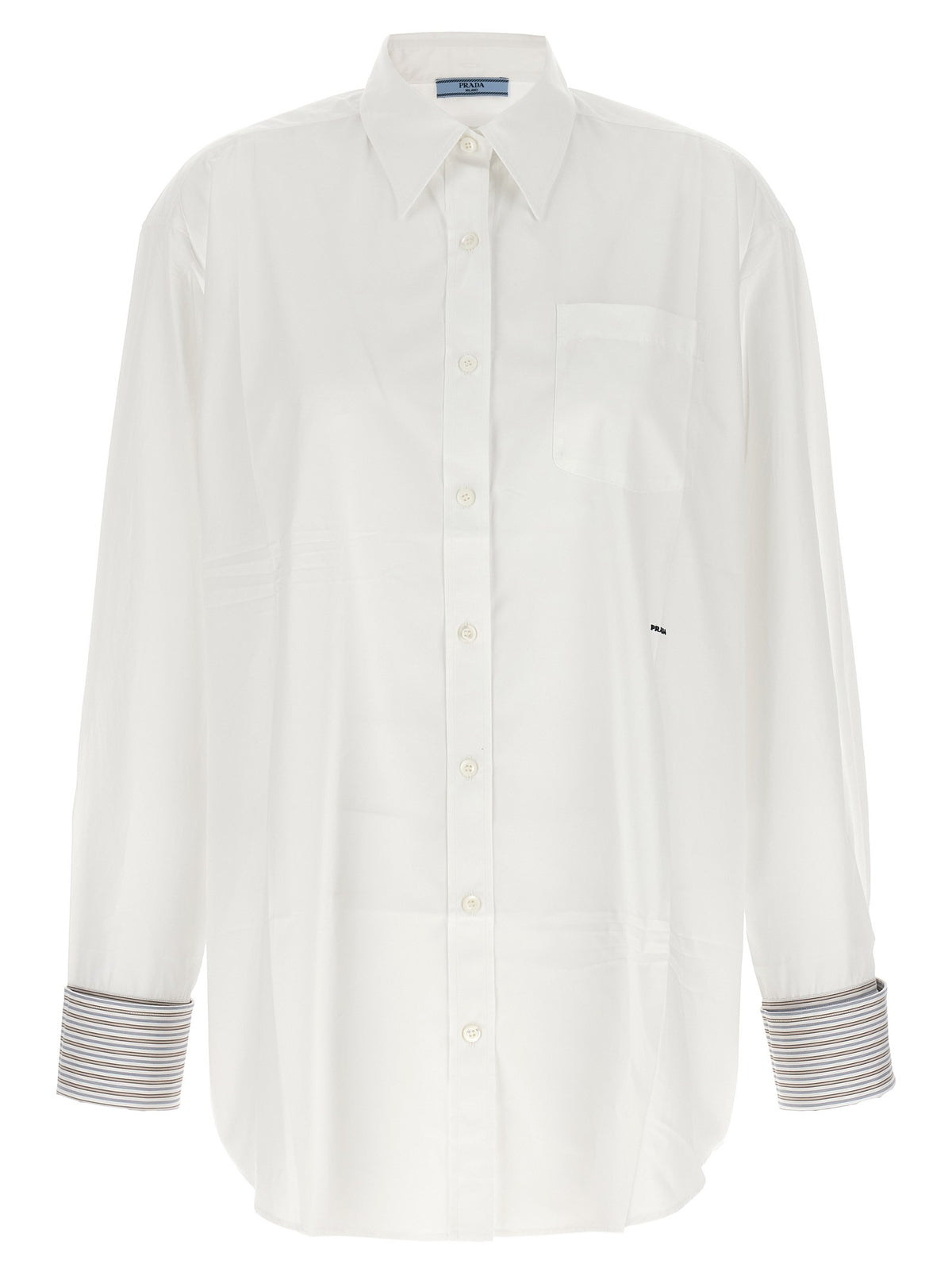 PRADA Contrast Cuffs Shirt White, view 2