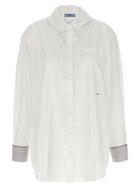 PRADA Contrast Cuffs Shirt White