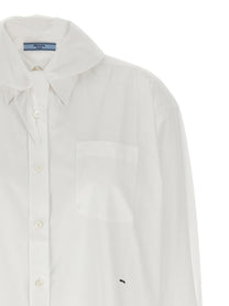 PRADA Contrast Cuffs Shirt White