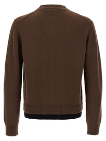 JW Anderson Contrast Layered Cardigan Brown