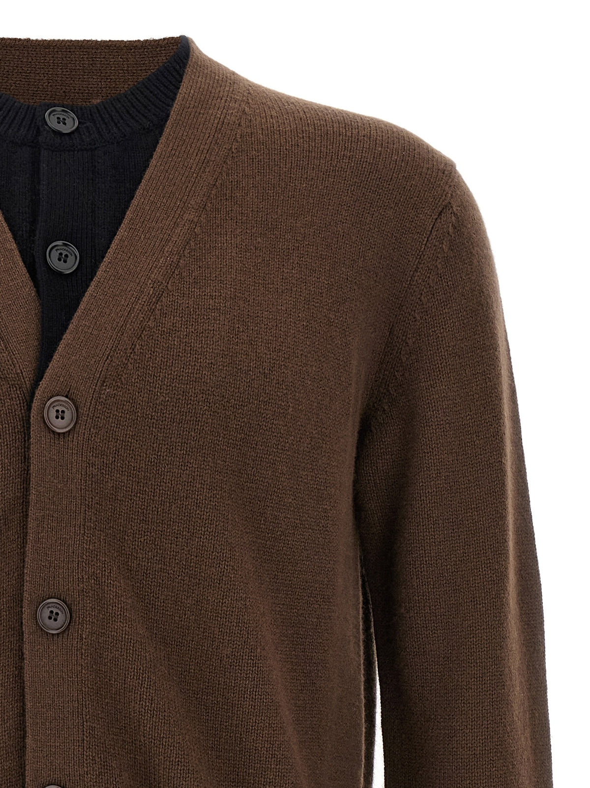 JW Anderson Contrast Layered Cardigan Brown
