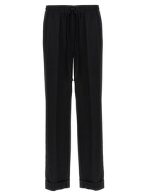 Dolce &amp; Gabbana Contrast Piping Pants Black