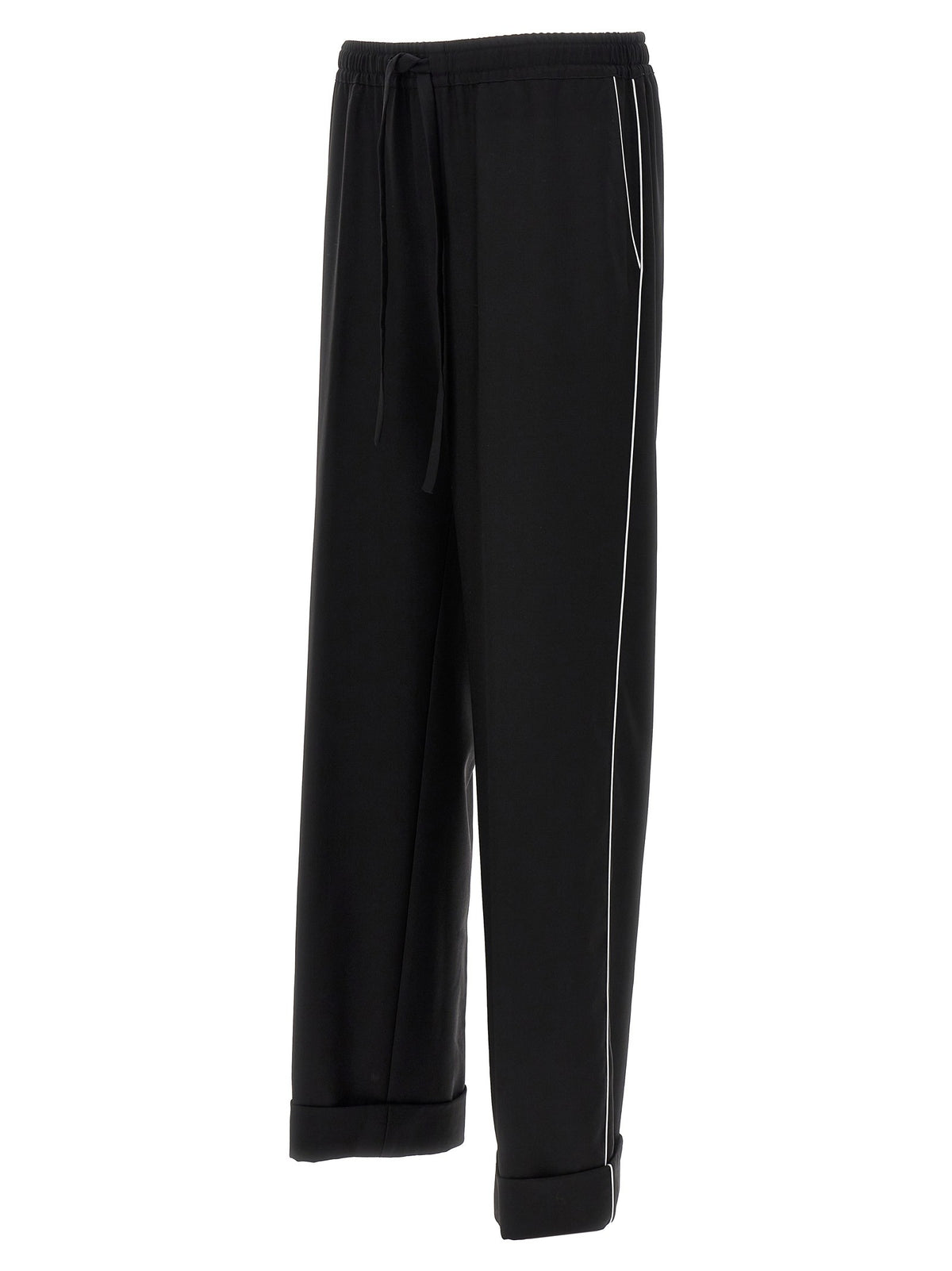 Dolce &amp; Gabbana Contrast Piping Pants Black