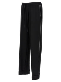 Dolce &amp; Gabbana Contrast Piping Pants Black