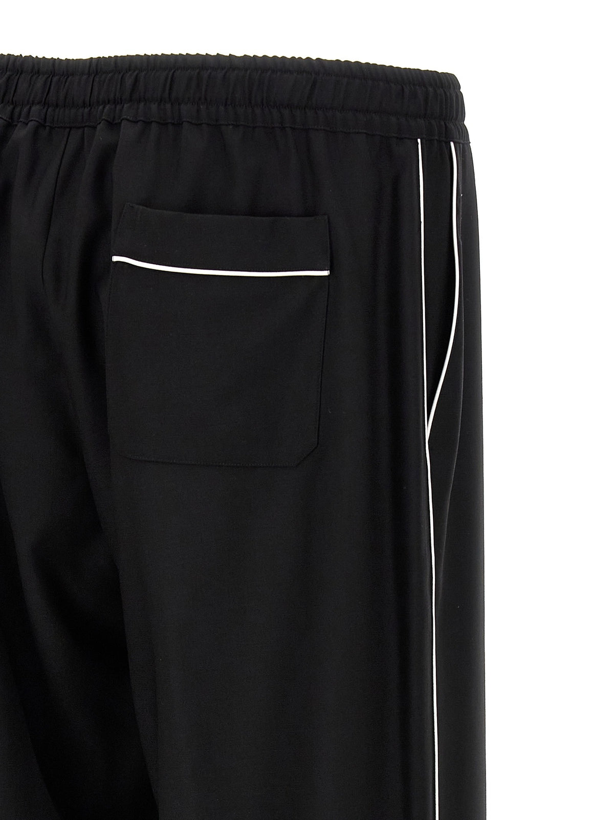 Dolce &amp; Gabbana Contrast Piping Pants Black