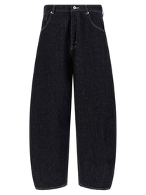 Comme Des Garҫons Homme Contrast Stitching Jeans Blue