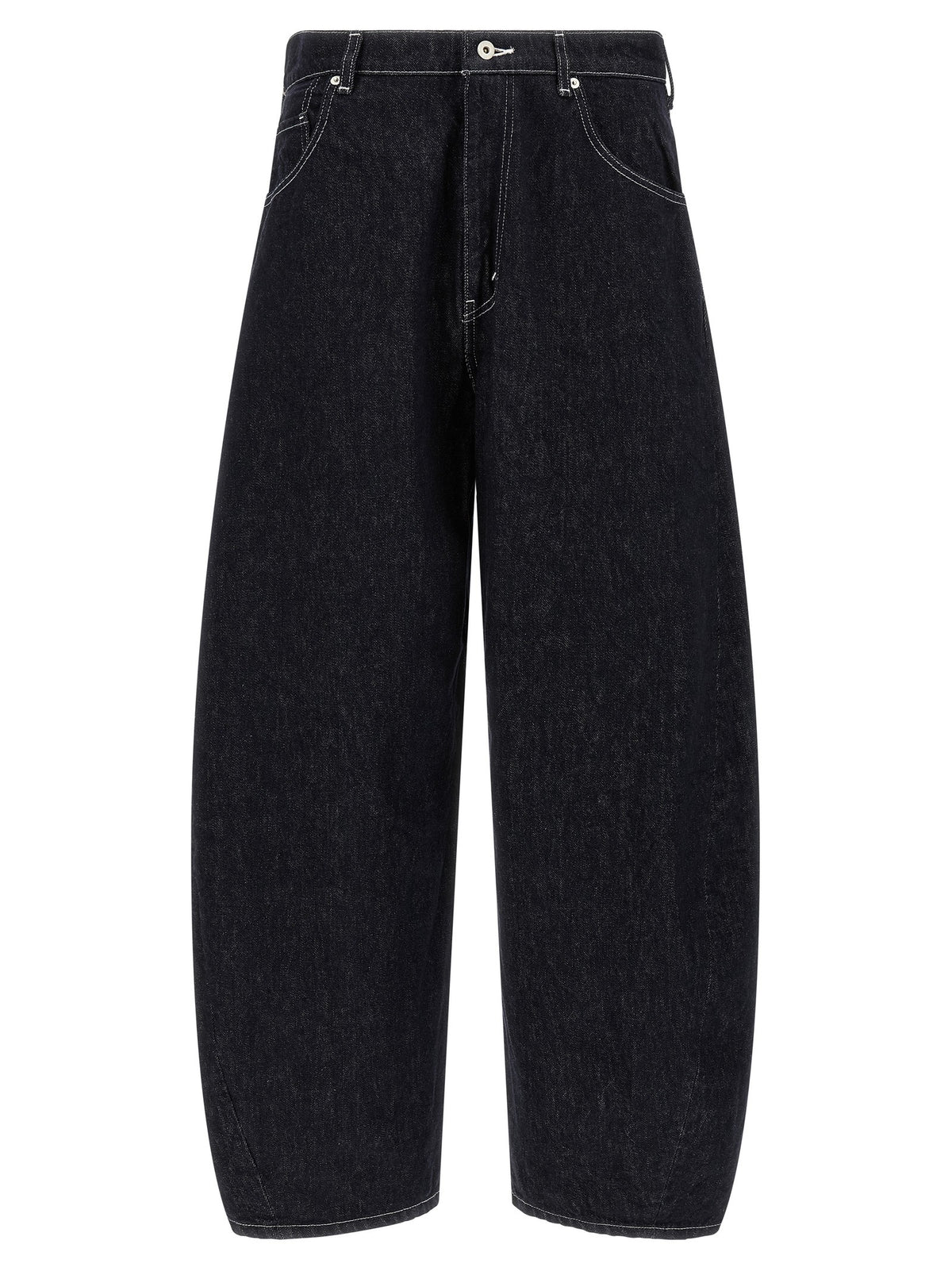 Comme Des Garҫons Homme Contrast Stitching Jeans Blue