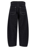 Comme Des Garҫons Homme Contrast Stitching Jeans Blue, view 2