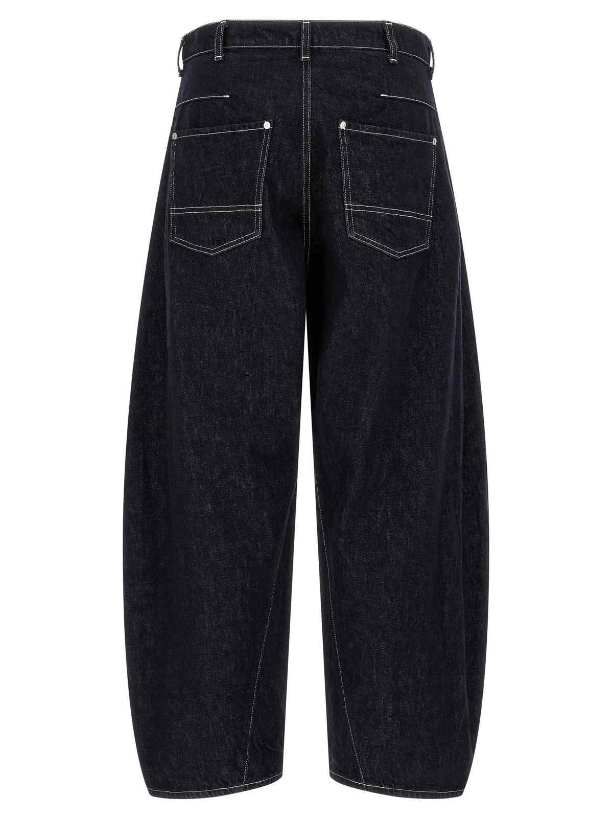 Comme Des Garҫons Homme Contrast Stitching Jeans Blue