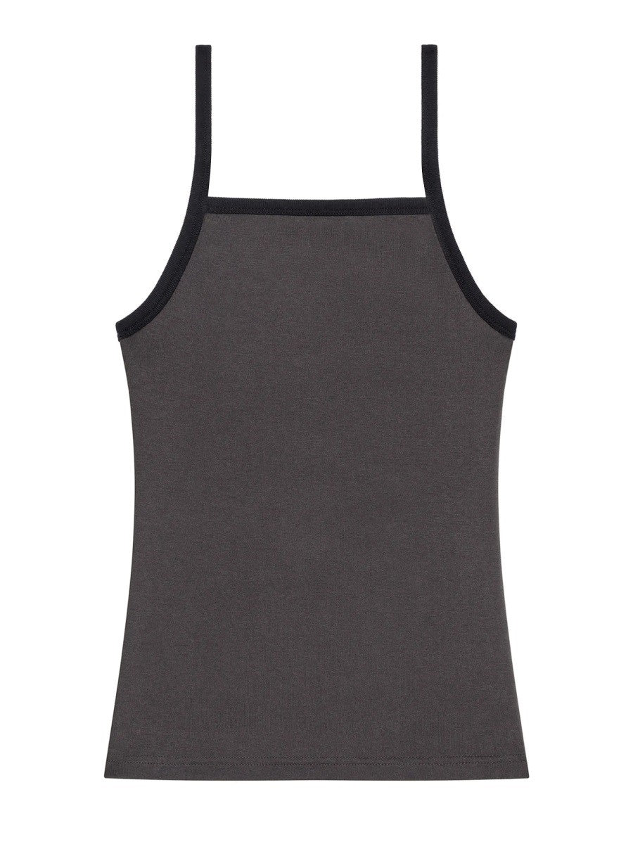 courrèges Women's Contrasting Tank Top Grey