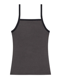 courrèges Women's Contrasting Tank Top Grey