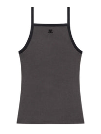 courrèges Women's Contrasting Tank Top Grey