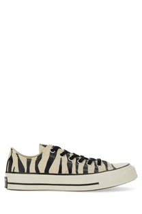 Beige and black zebra-striped converse unisex chuck taylor all star low-top sneaker in multicolor design