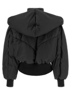 The Attico Convertible Neck Down Jacket Black, view 2