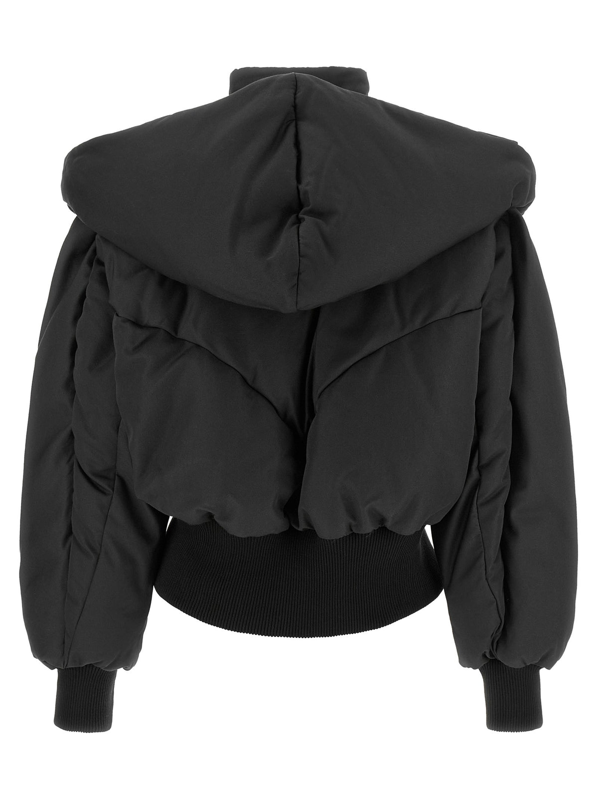 The Attico Convertible Neck Down Jacket Black, view 2