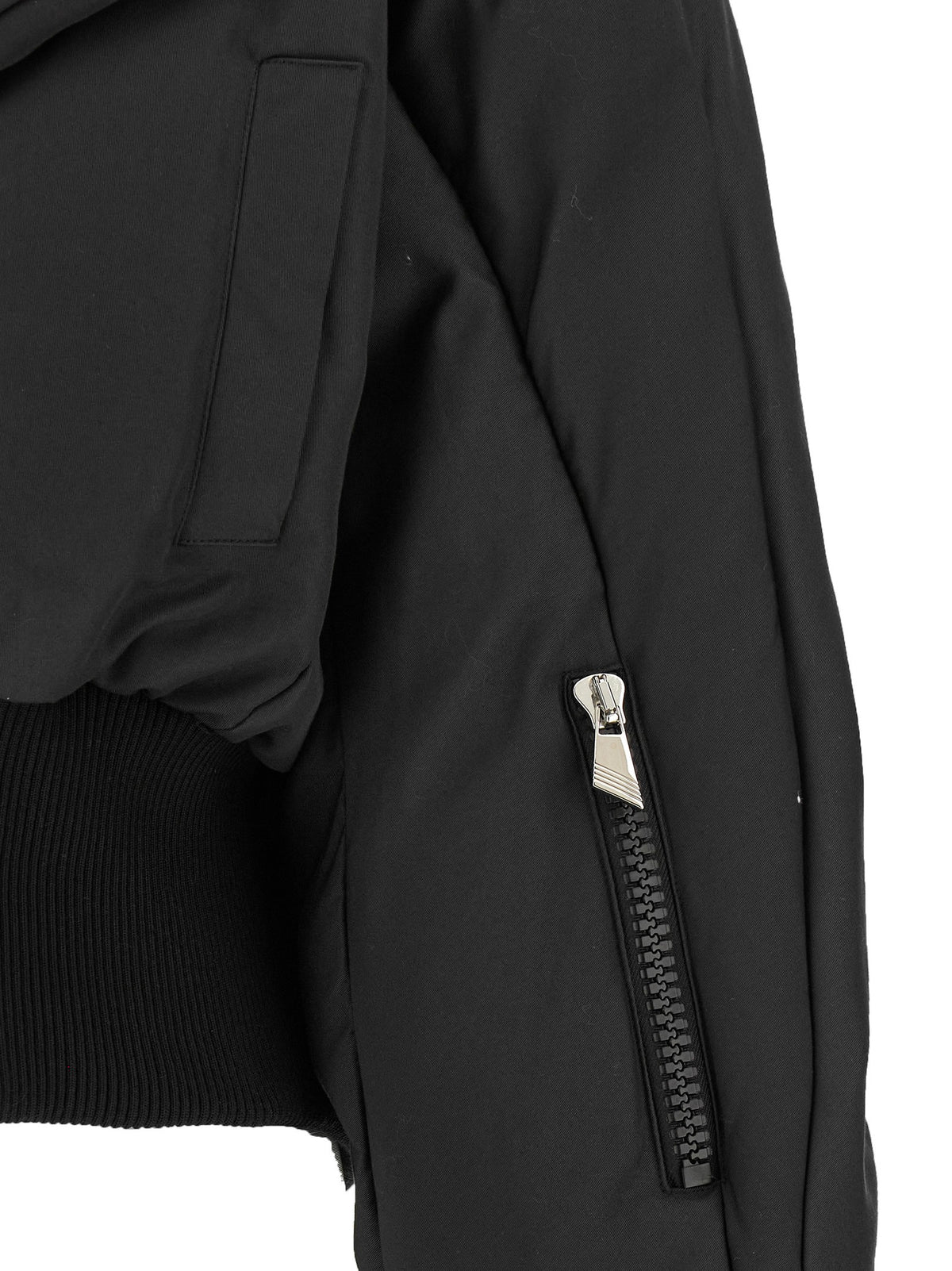 The Attico Convertible Neck Down Jacket Black, view 4
