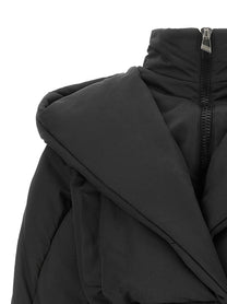 The Attico Convertible Neck Down Jacket Black, view 3