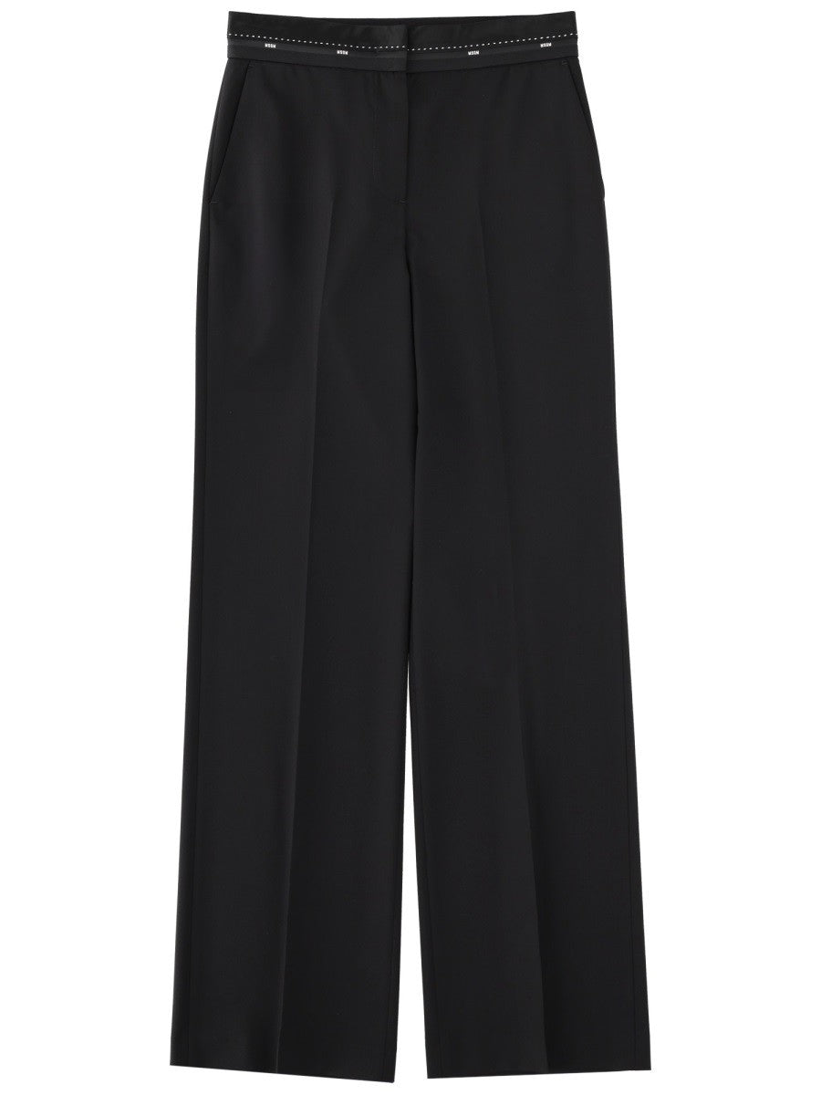 msgm Women's Cool Wool Pants Black msgm
