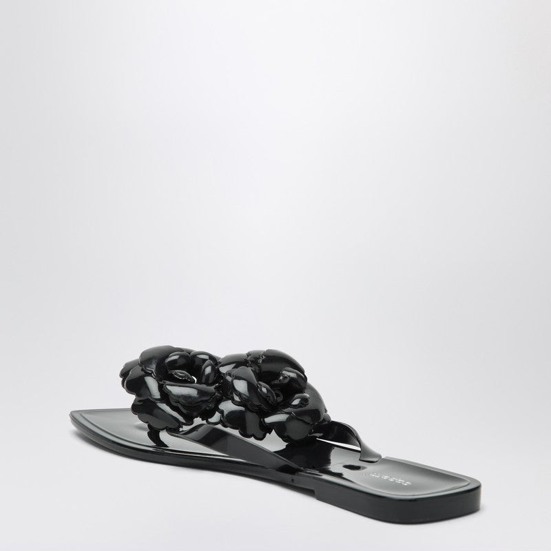 Coperni - Coperni Black silicone Flower flip-flops - Sandals