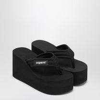 Coperni - Coperni Black wedge sandal with logo - Sandals