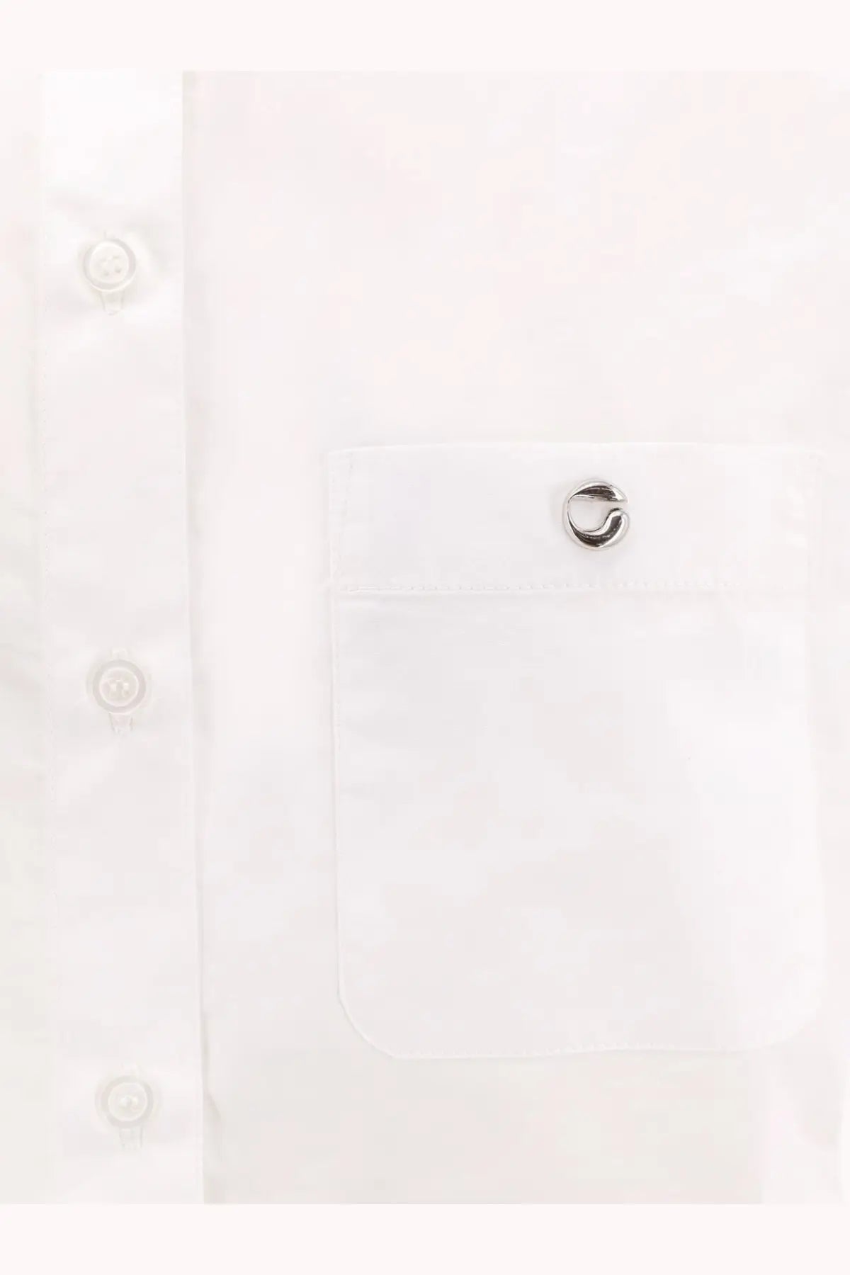 Coperni Women's Boyfriend Popeline Cotton Shirt White, view 3