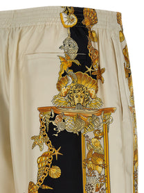 Versace Coral Theatre Print Bermuda Shorts Gold