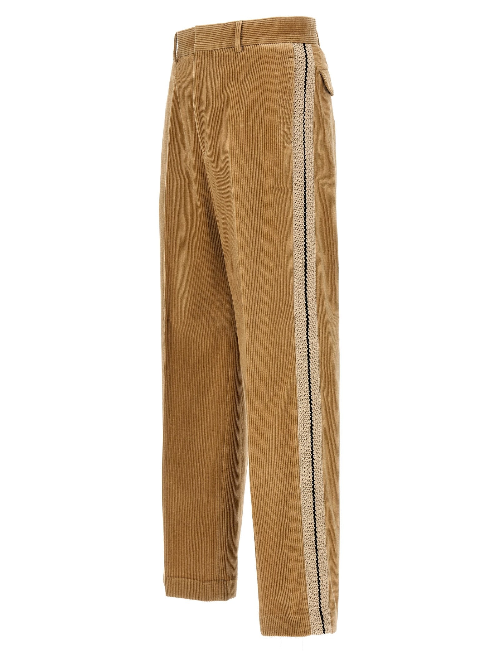 Palm Angels Corduory Suit Tape Pants Beige