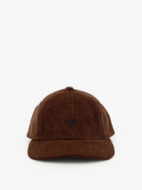 Ami Paris Men's Corduroy Hat Brown