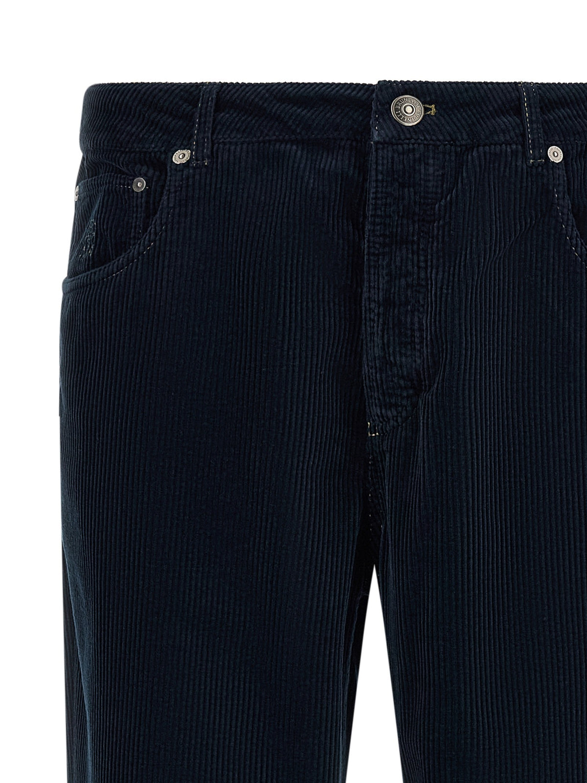 Brunello Cucinelli Corduroy Pants Blue, view 3