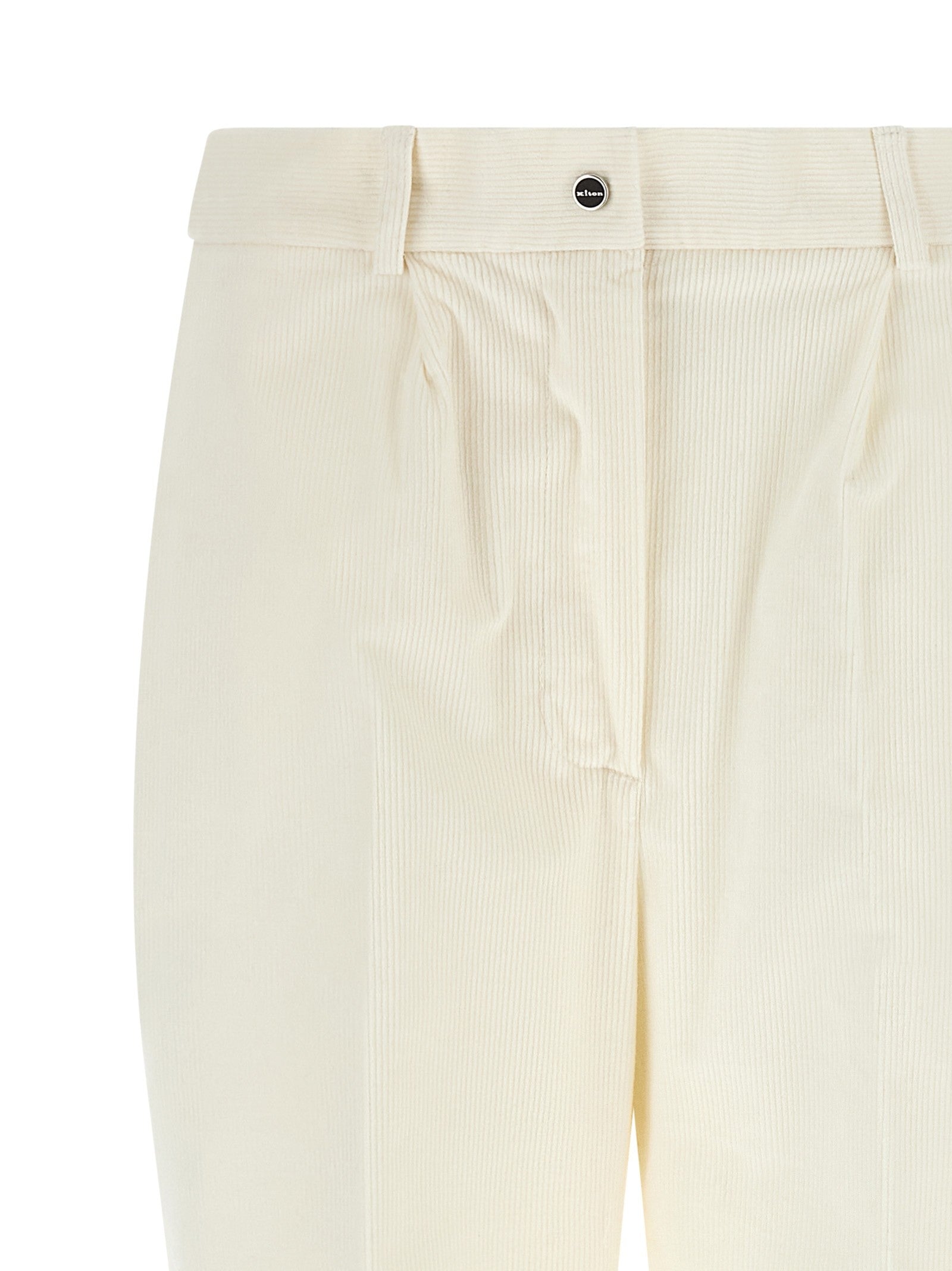 Kiton Corduroy Pants White