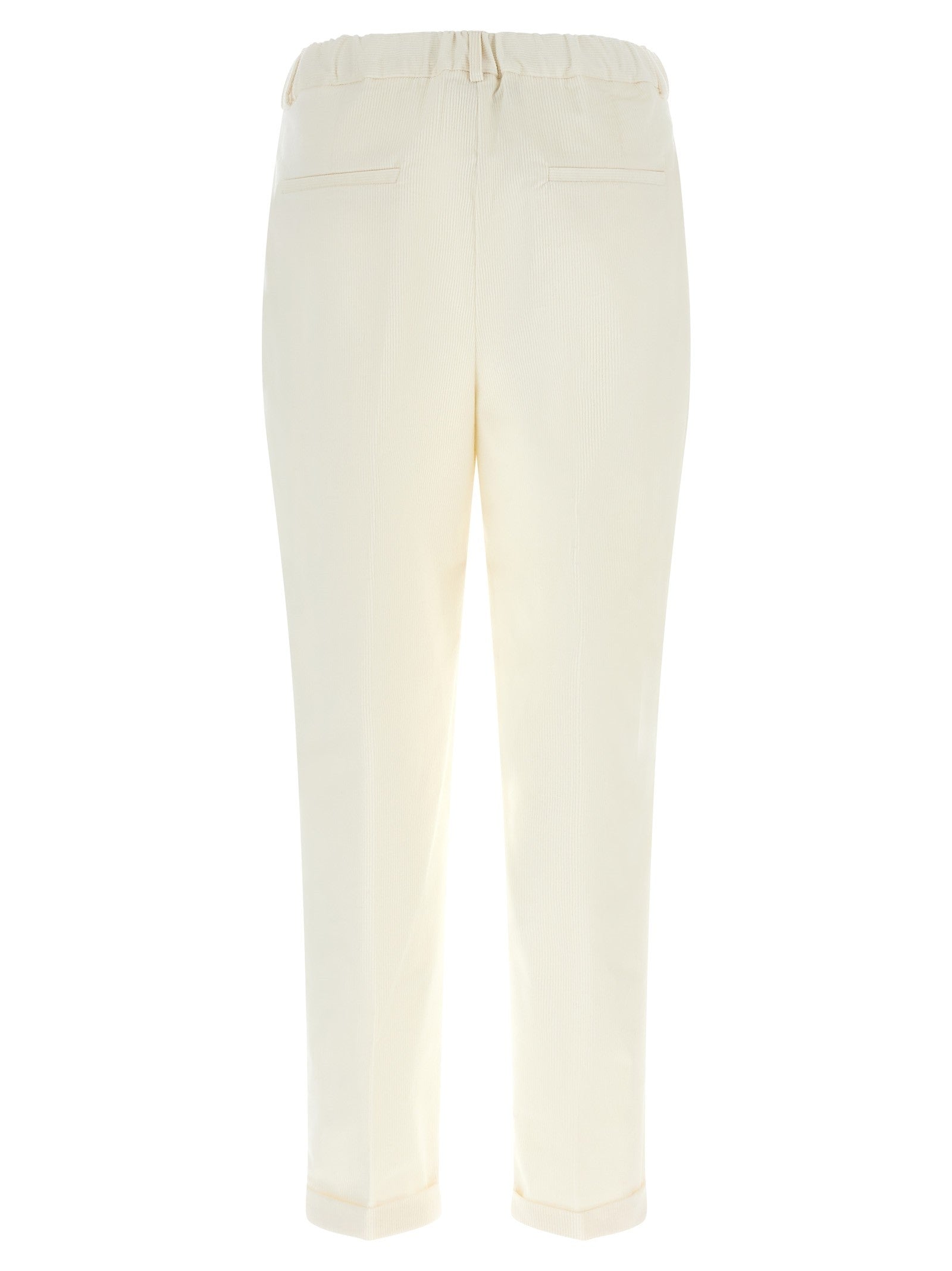 Kiton Corduroy Pants White