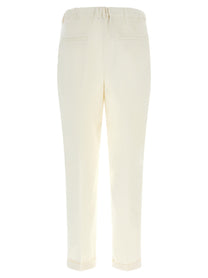 Kiton Corduroy Pants White