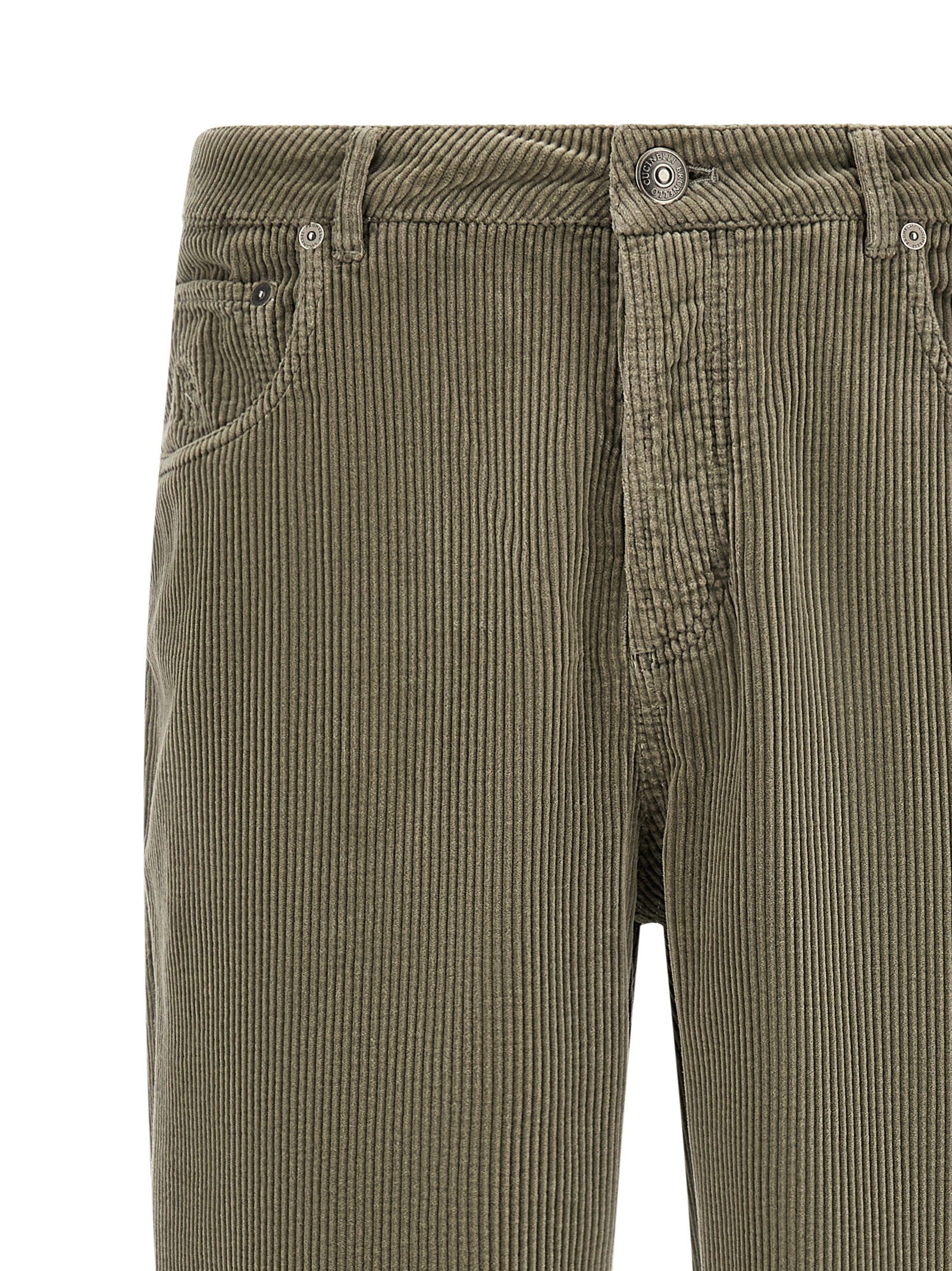 Brunello Cucinelli Corduroy Pants Green