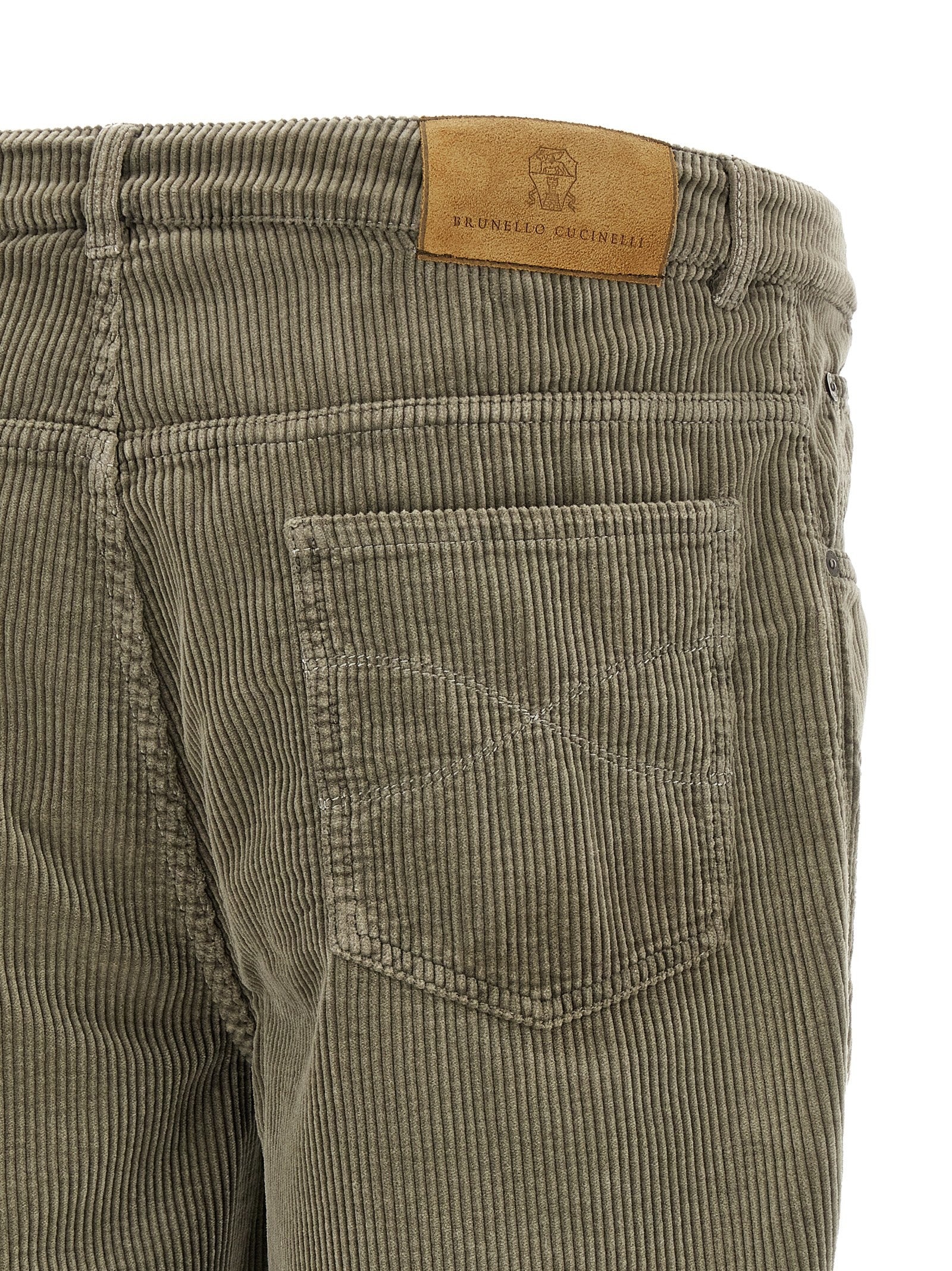 Brunello Cucinelli Corduroy Pants Green