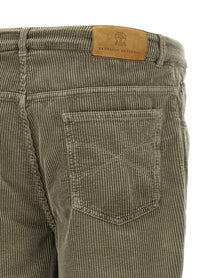 Brunello Cucinelli Corduroy Pants Green