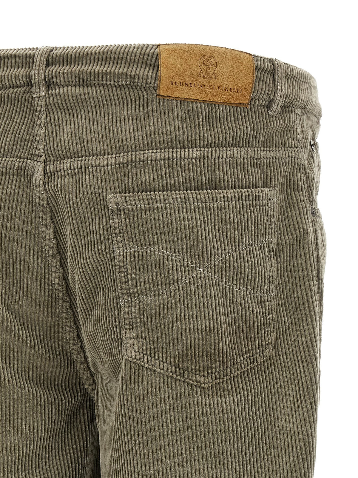 Brunello Cucinelli Corduroy Pants Green, view 4