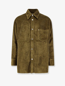 Ami Paris Men's Corduroy Shirt Bronze