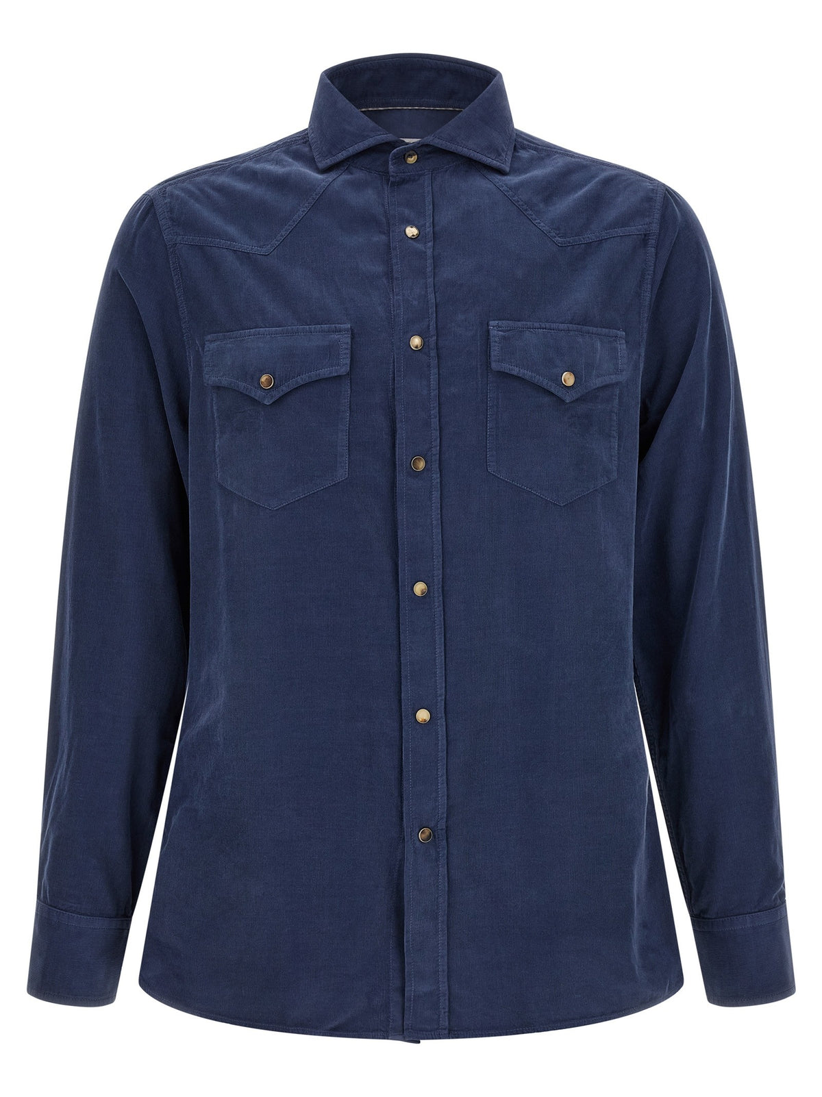 Brunello Cucinelli Corduroy Shirt Blue